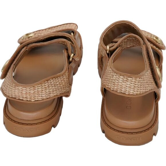 Women's Coach Brynn Double-Band Sport Sandal Brown US 7.5 M - Picture 3 of 6